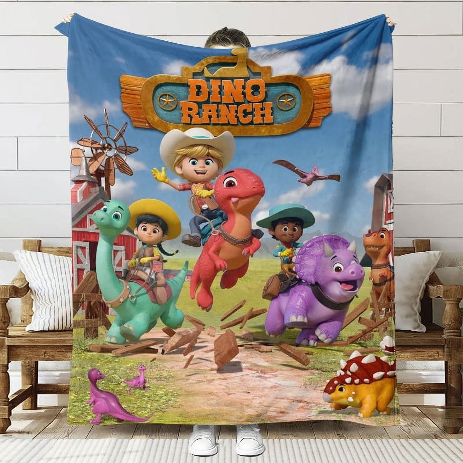 dino ranch Throw Blanket Gifts for Fans Lover Girls Boys Women Present Hoodie Him Bed 30"x40"