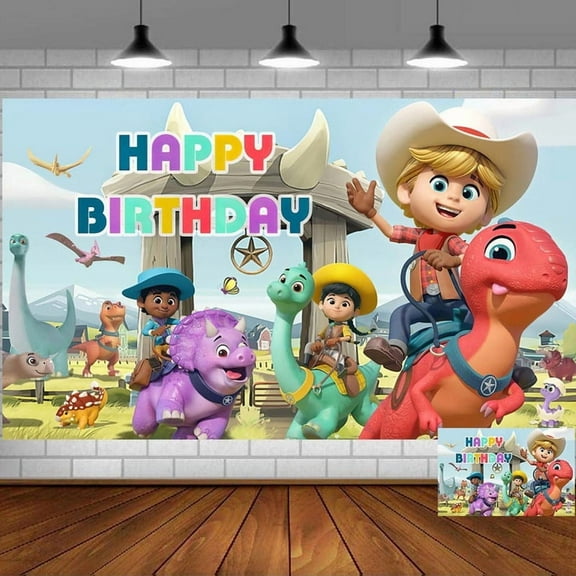 dino ranch edit Backdrop Banner Party Supplies Poster Movie Theme Background for Photography Kids Birthday Decorations