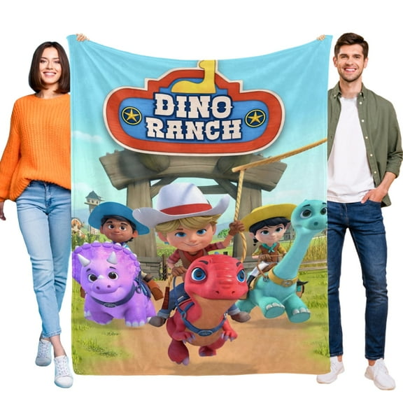 dino ranch edit Throw Blanket Gifts for Fans Lover Girls Boys Women Present Hoodie Him Bed 40"x50"