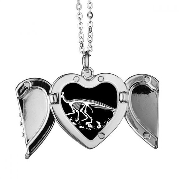 dinosaur b bs black angel wings necklpendant fashion