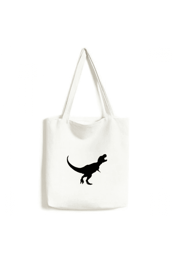 dinosaur black bs b tote canvas bag shopping satchel casual handbag