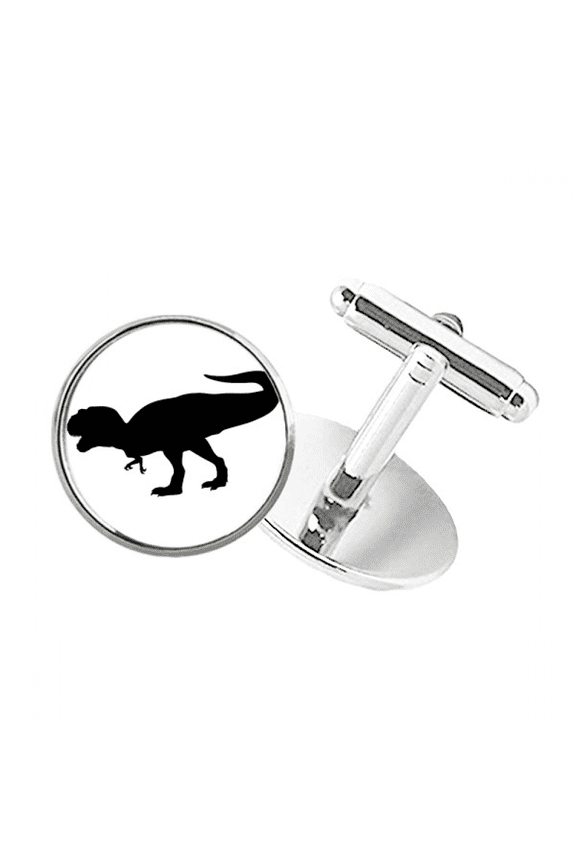 dinosaur bs miniature fierce round button cuff clip stud cufflinks