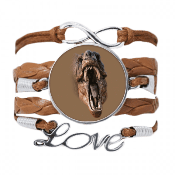 dinosaur tyrannosaurus rex opens mouth teeth bracelet chain ornament wristband