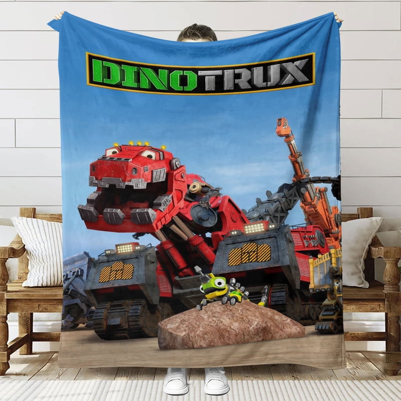 dinotrux Anti Pilling Flannel Blanket Gifts for Fans Lover Girls Boys Women Present Hoodie Him Bed 40"x50"