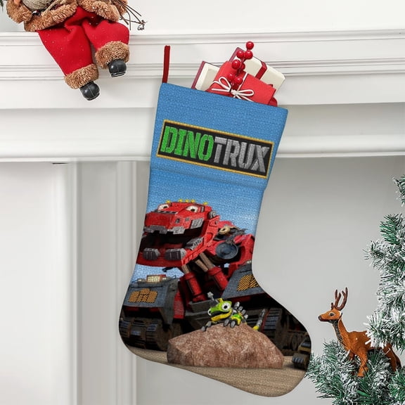 dinotrux Ultra soft velvet Christmas socks, Large Super Soft Christmas Stockings For Christmas Xmas Tree Holiday Fireplace Family Decor Gifts
