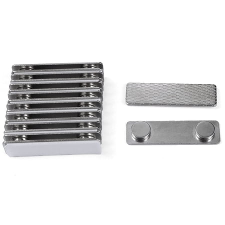 diollo 25 Pieces Stainless Steel Badge Holder/Magnetic Name Tag with Adhesive on Front Plate (25)