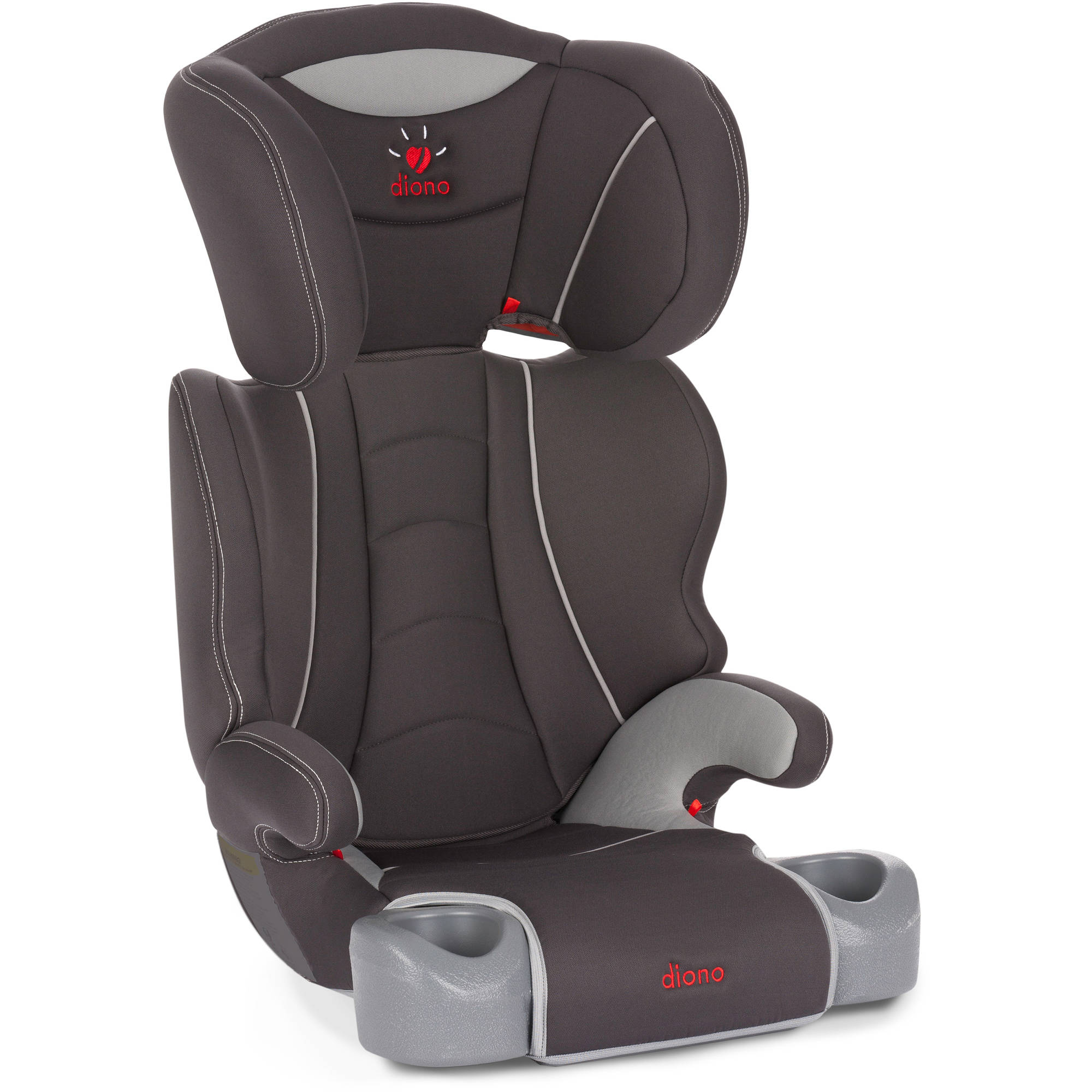 diono hip high back booster car seat with cup holders, slate - image 1 of 4