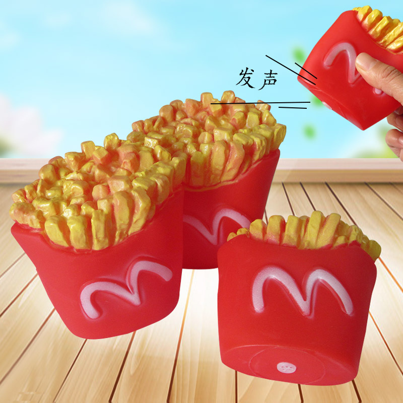 direct selling sounding French fries pet toys potato strips vinyl dog