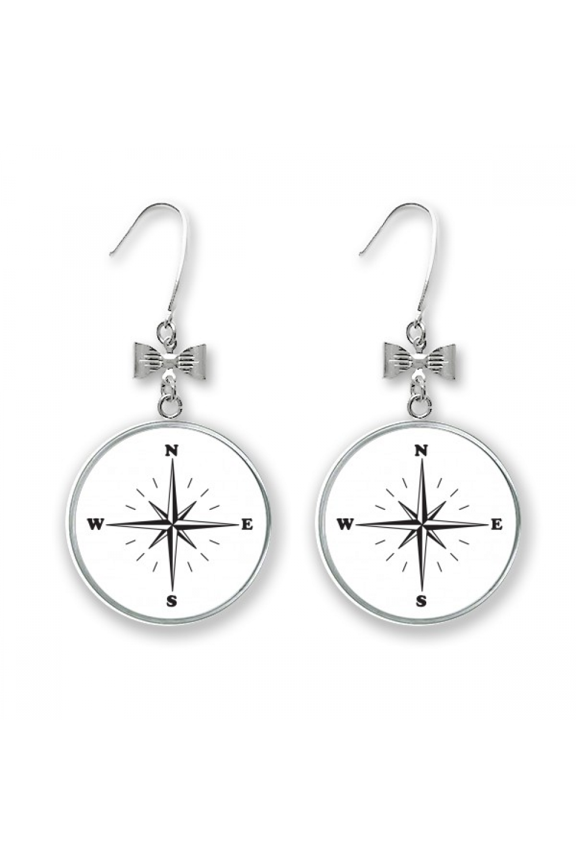 direction indicator northwest watch bow earrings drop stud pierced hook