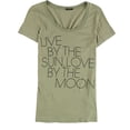 thumbnail image 1 of dirty violet Womens Live By The Sun Graphic T-Shirt, Green, Small, 1 of 2