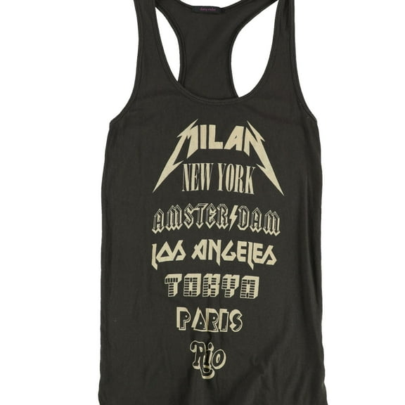 dirty violet Womens Milan New York Racerback Tank Top, Brown, Large