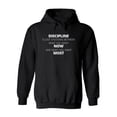 thumbnail image 1 of "discipline, Now, Must" Quote Hoodie Women -Image by Shutterstock, Female Medium, 1 of 4