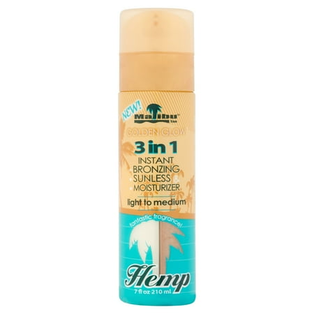**discontinuted** Malibu Tan 3 in 1 Instant Bronzing Sunless Moisturizer, Light to Medium, 7 fl oz