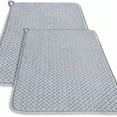 thumbnail image 1 of Behome Dish Drying Mat, 2 Packs Large Dish Drying Mat, 18x24 Inch Large Size Highly Absorbent Dish Drainer Mat for Kitchen Counter, Gray, 1 of 7
