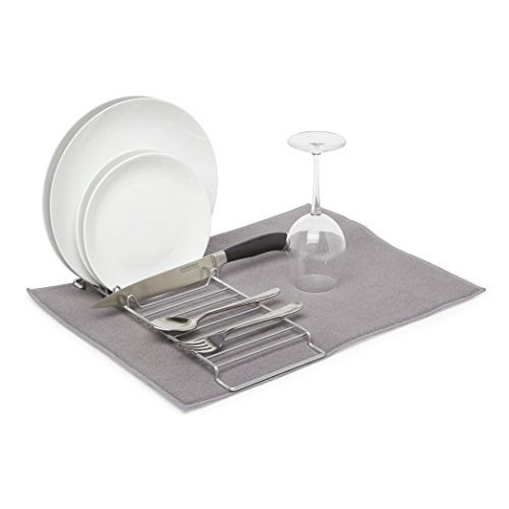 dish drying rack & microfiber dish mat mini dish rack and dish drainer drying mat folds for