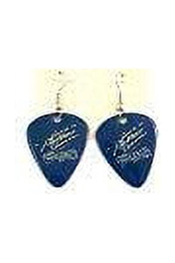 Aerosmith rock N Roller coaster guitar pick blue earrings