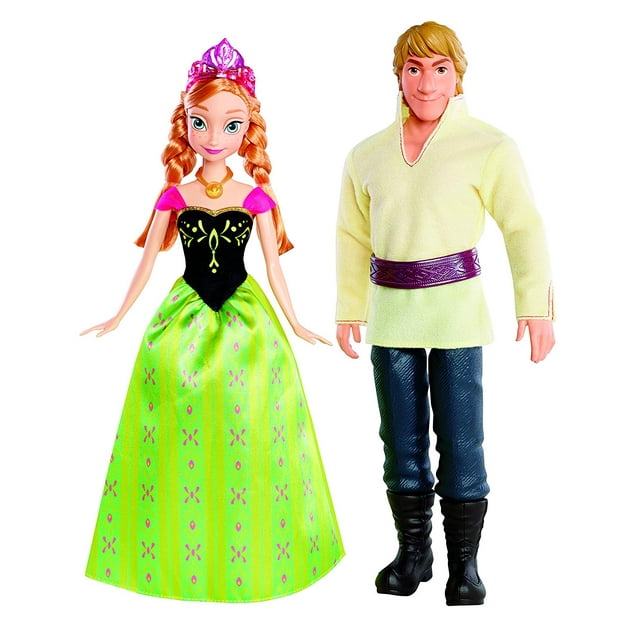 disney frozen anna and kristoff doll, 2-pack