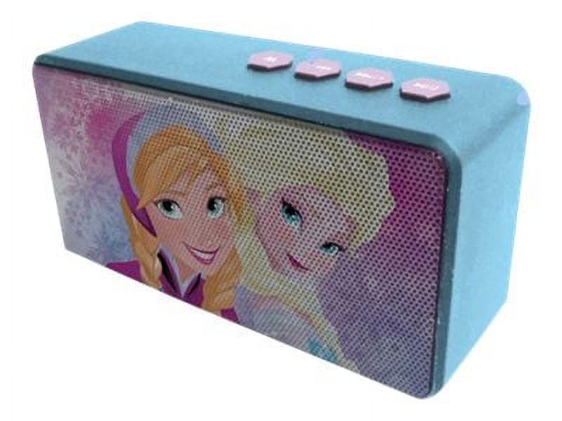 disney frozen bluetooth speaker - wireless rechargeable portable speaker with 3.5mm headphone port device, stream music from computer, tablet, smartphone mp3 player or other bluetooth-enabled device - image 1 of 4