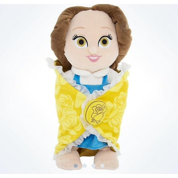 disney parks 10" baby blanket princess belle plush new with tags