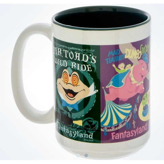 Disney Parks Fantasyland Attraction Posters Mr. Toad's Ceramic Coffee Mug - 15 oz New