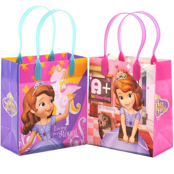 disney princess sofia party favor goody small gift bag (12 bags)