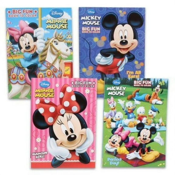 disney's mickey mouse & minnie mouse plus friends activity and coloring book (set of 4) by bendon publishing