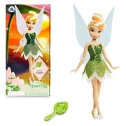 Disney Store Official Princess Classic Doll Tinker Bell from Peter Pan, 11 Inches, Includes Brush with Molded Details, Fully Posable Toy in Classic Outfit - Disney Princess Toys