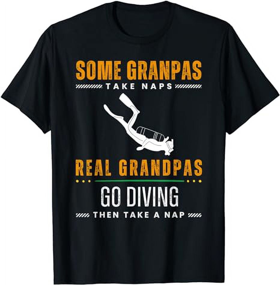 dive and doze grandpas' hilarious underwater naptime tee TShirt
