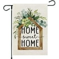 thumbnail image 1 of diyeu Eucalyptus Garden Flag 12×18 Inchl Floral Home Sweet Home Decorative Double Sided Holiday Farmhouse Seasonal Outside Decor for Yard AG031, 1 of 6