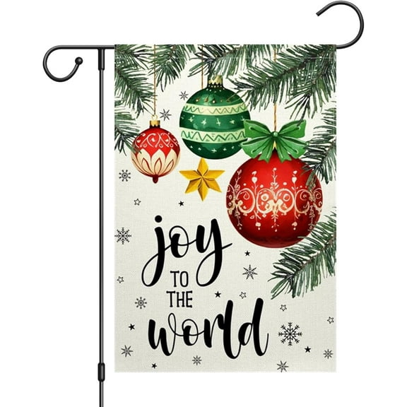 diyeu Merry Christmas Garden Flag 12x18 Inch Red Buffalo Plaid Xmas Tree Double Sided Outside Yard Outdoor Decorative Flag Winter Holiday Vertical Outdoor Farmhouse Decor Flag