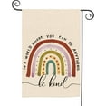 thumbnail image 1 of diyeu Rainbow Boho Be Kind Garden Flag Double Sided 12Wx18L Inch In A World Where You Can Be Anything Motivational Aesthetic Chic Small Vertical Yard Flag for Outdoor Decorations Outside Decor Banner, 1 of 6