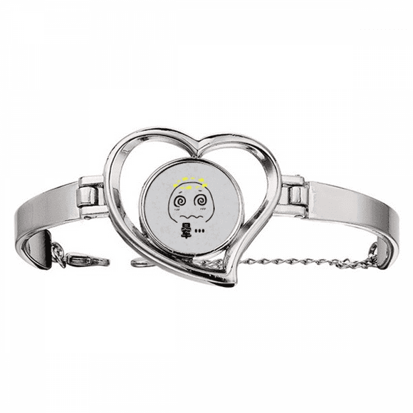 dizziness black cute chat fcartoon bracelet heart jewelry wire bangle