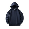 thumbnail image 1 of dmqupv 18M-9Y Boys' Fashion Hoodies & Sweatshirts Baby Kids Long Sleeve Solid Color Pullover Hoodies Sweatshirts Top Children Unisex Soft Coat Blouse Hooded with Pocket Navy 150/4XL(8-9 Years), 1 of 5