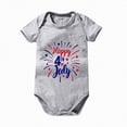 thumbnail image 1 of dmqupv 4th of July Outfit Baby Boy Newborn Baby Boy 4th of July Outfit Dress Shirt Bodysuit Button Down Short Sleeve Bowtie Romper One Piece Outfit Grey,12-18 Months, 1 of 7