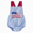 thumbnail image 1 of dmqupv 4th of July Clothing for Baby Baby Boy Outfits My First 4th of July Romper Stars and Stripes Short Sleeved T Shirt Blue,0-3 Months, 1 of 9