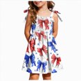 thumbnail image 1 of dmqupv 4th of July Dress Girls Toddler Girl Dress Cotton Summer Sundress Baby Casual Playwear Cute A Line Dresses Watermelon Red,1-2 Years, 1 of 5