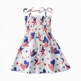 thumbnail image 1 of dmqupv 4th of July Outfit Little Girls Dress Toddler 4th of July Outfit Girl Summer Memorial Independence Day Clothes White,4-5 Years, 1 of 5