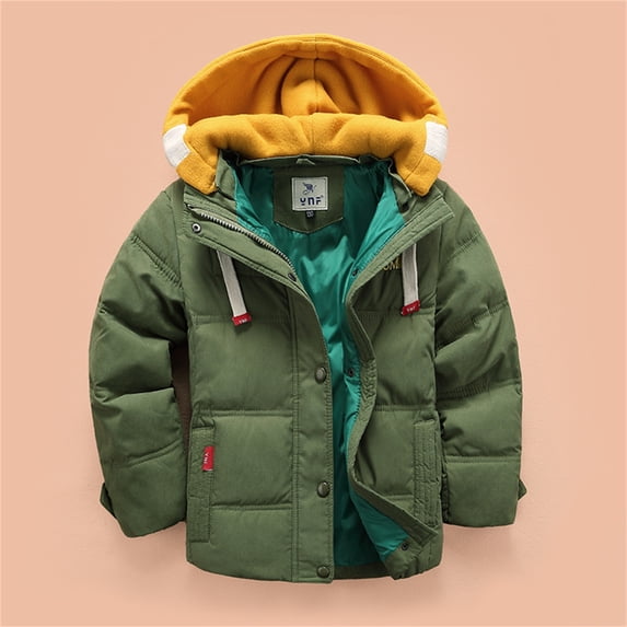 dmqupv Toddler Boy Winter Coat 4t Toddler Kids Baby Boys Girls Winter Warm Long Sleeve Coats for Toddler Boys 5t Outerwear Off-White 4-5 Years