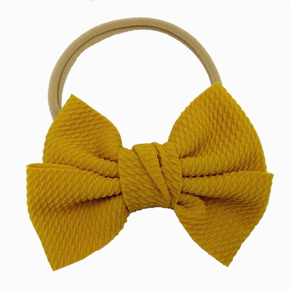 dmqupv Baby Bow Headband Baby Girls Bows Headbands Hairbands Bow Hair Accessories for Newborns Infants Toddlers and Kids Yellow,One Size
