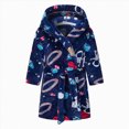thumbnail image 1 of dmqupv Baby Boy Bath Robe Boys Girls Bathrobe Soft Towel Hooded Robe Cloth Cotton Bathrobe Navy,4-5 Years, 1 of 6