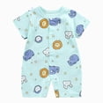 thumbnail image 1 of dmqupv Baby Boy Short Sleeve Rompers Summer Baby Boy Girl Romper Newborn Infant Summer Print Short Sleeve Crew Neck Romper Mint Green,6-12 Months, 1 of 4