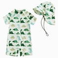 thumbnail image 1 of dmqupv Baby Boys' Swimwear Toddler Baby Boys Swimsuit Rashguard One Piece Bathing Suit with Sun Hat Infant Swimwear Sunsuit UPF 50+ Green,12-24 Months, 1 of 8