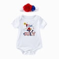 thumbnail image 1 of dmqupv Baby Girl 4th of July Dress 4th of July Toddler Baby Girl Outfit 2 Piece with Headband USA Halter Dress with Bowknot White,12-18 Months, 1 of 8