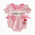 thumbnail image 1 of dmqupv Baby Outfits Girl Baby Girl Romper 3M 6M 9M 12M 18M Smocked Bubble Jumpsuit Outfit Pink,0-3 Months, 1 of 7