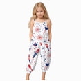 thumbnail image 1 of dmqupv Baby Patriotic Romper Dress Kids Toddler Baby Girl Boy American Flag Overalls Romper Clothes Jumpsuit Sky Blue,9-10 Years, 1 of 5
