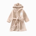 thumbnail image 1 of dmqupv Baby Robe Newborn Cotton Toddler Bathrobe Soft and Breathable Baby Robe for Kid Boy and Girl Hooded Robe Khaki,1-2 Years, 1 of 5