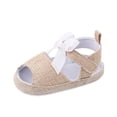 thumbnail image 1 of dmqupv Baby Shoes Girl Size 4 Sole Fashion Bowknot Hook Loop Casual Shoes Baby Walking Shoes Mes Hiking Shoes Shoes White 5, 1 of 5