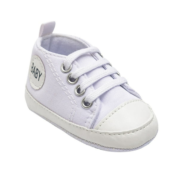 dmqupv Baby Shoes Soft Flat Shoes Toddler First Walker Shoes Boys Girls Sneakers Non-Slip White 0-3 Months