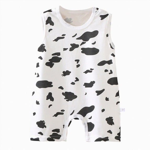 dmqupv Baby Summer Clothes Baby Boy Girl Romper Summer Clothing Newborn Cotton Sleeveless Thin Crawling Suit Black,18-24 Months