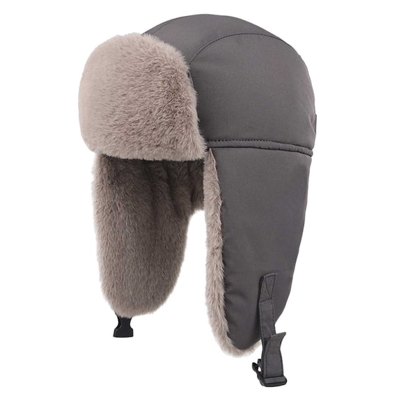 dmqupv Beanie Girls Trapper Hat With Ear For Toddlers Kids Warm Fleece Lined Winter Earflap Hat For Boys Girls Grey,Size for 8-10 Years